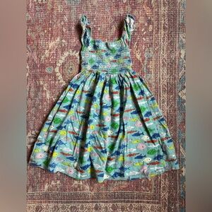 Mini Boden 2-3yr Colorful Fish Print Kids Dress